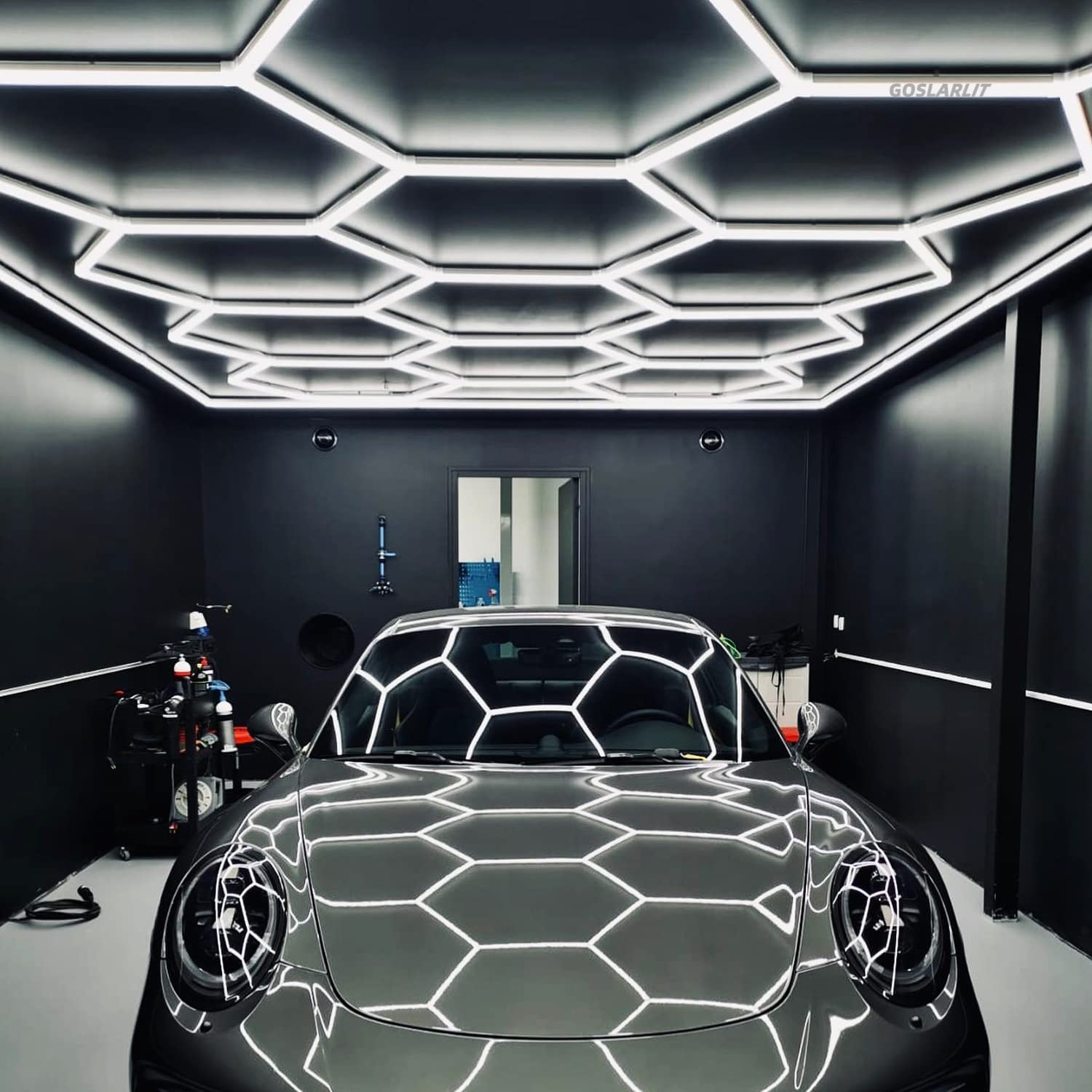 Hexagon LED Lighting Car Detail Garage Workshop Retail Light