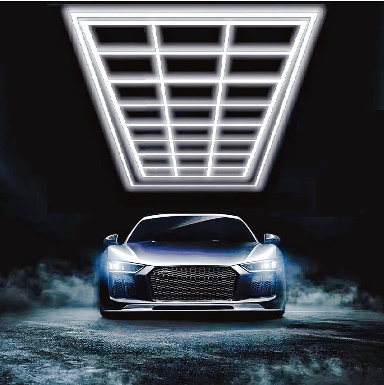 Hexagon LED Lighting Car Detail Garage Workshop Retail Lighting