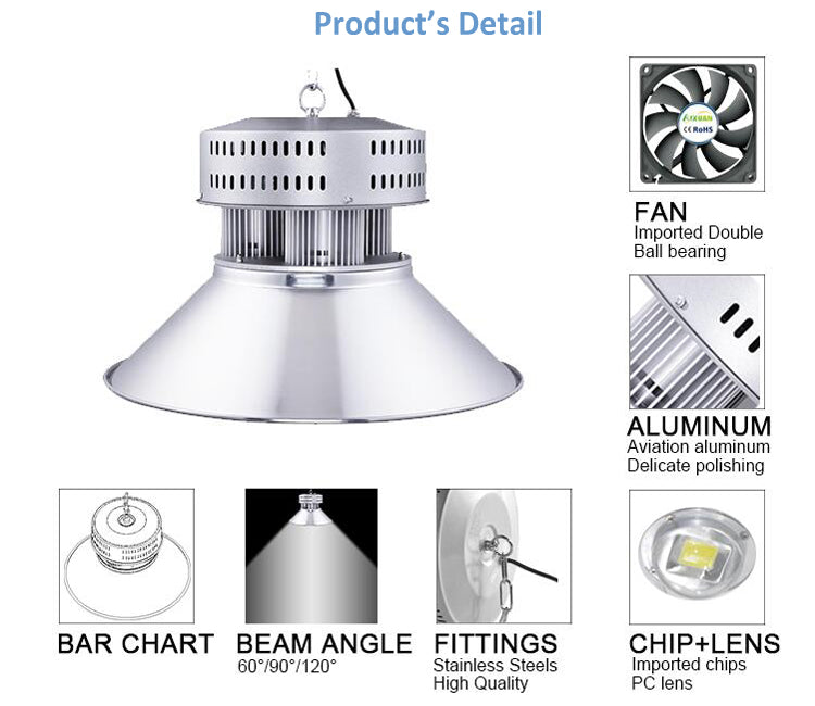 150W LED High Bay Warehouse Light 400W Equivalent