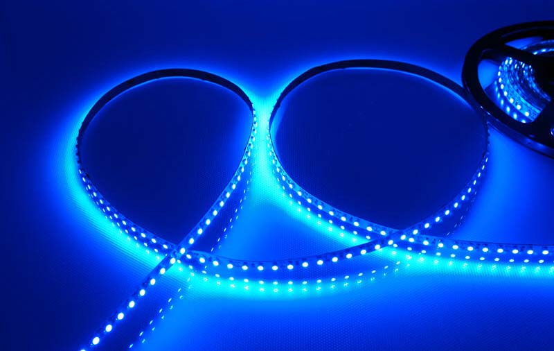 DEEP BLUE 445nm ACTINIC 100 lumens/ft LED Light Strip Lunar Moon 20 LEDs/ft  WaterProof – 21 LED