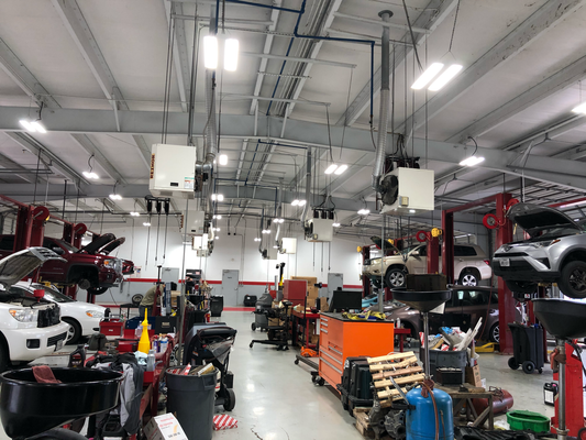 Vehicle Service Center finished up with our 160W LED Linear Bay Lights