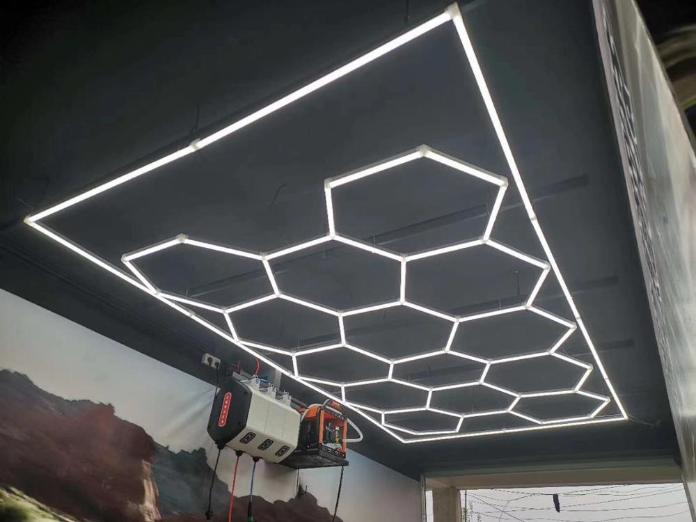 UL Listed Hexagon LED Lighting Car Detail Garage Workshop Retail Light Honeycomb Hex 8x16